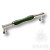 2204-51-160-GREEN PEARL Ручка скоба керамика с металлом, зелёный/глянцевый никель 160 мм