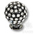 MOB 472 26 SWA CF Ручка кнопка с кристаллами Swarovski, эксклюзивная коллекция, цвет - чёрный глянец