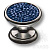07150-515 Ручка кнопка c кристаллами Swarovski, глянцевый хром