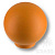 626NAX Ручка кнопка детская коллекция, выполнена в форме шара, оранжевый матовый